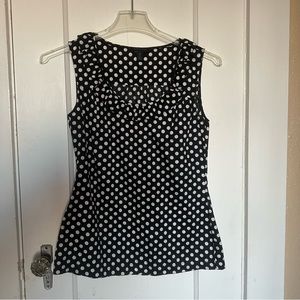 Black & White Sleeveless Blouse
